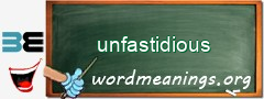 WordMeaning blackboard for unfastidious